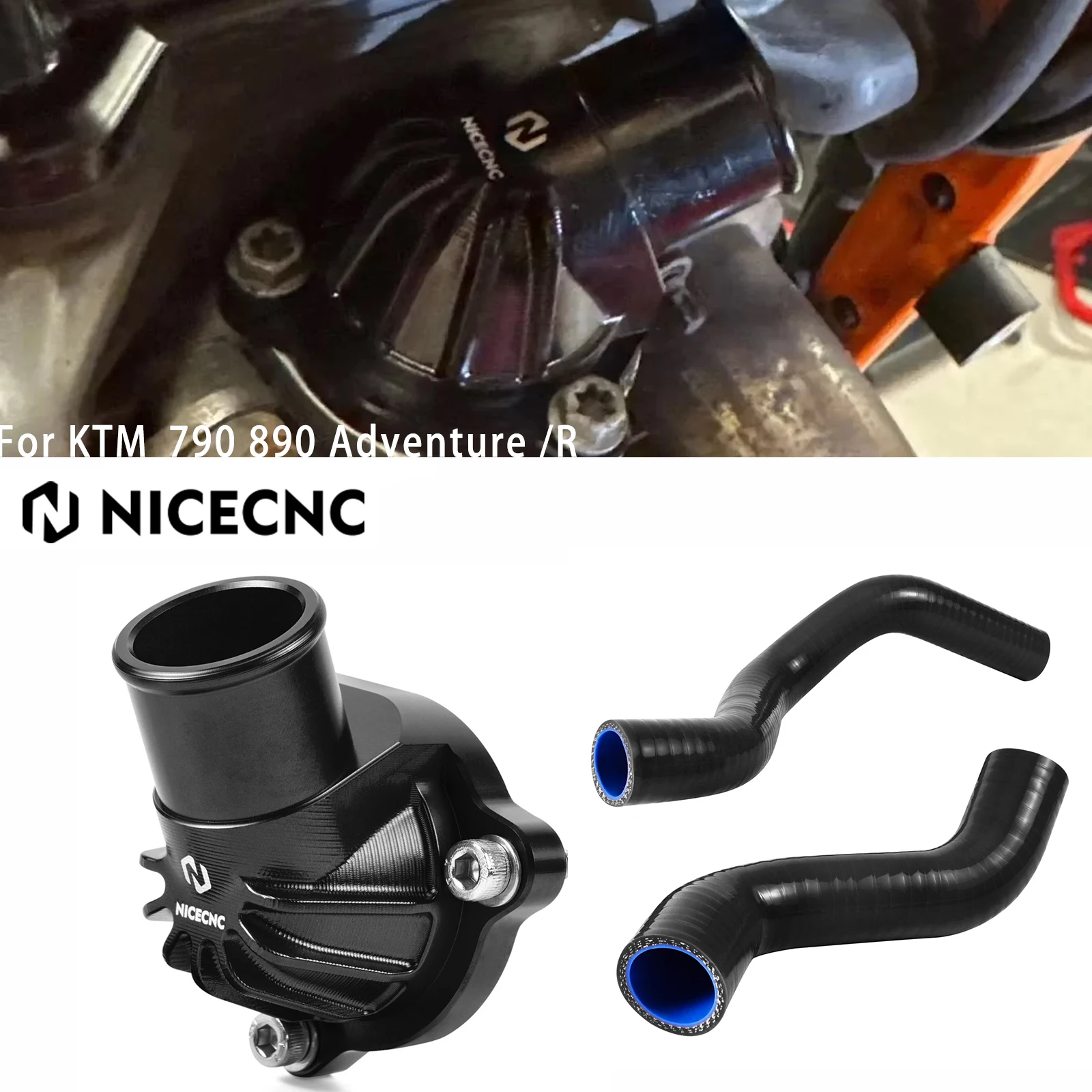 Kit de Mangueras de Radiador y Cubierta de Carcasa de Termostato para KTM 890 Adventure /R 21-24 790 Adventure /R para Husqvarna Norden 901 /Expedition