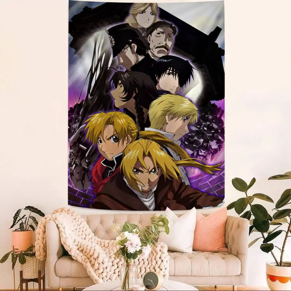 F-Fullmetal Alchemist Anime DIY Wall Tapestry for Living Room Home Dorm Decor Wall Art Decor