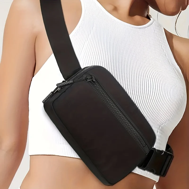 Stylish & Versatile Unisex Fanny Pack  Lightweight, Multi-Compartment with Secure Zippers & Adjustable Strap