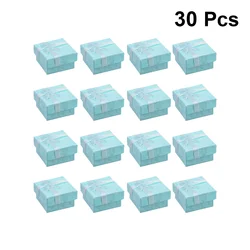 30Pcs Small Jewelry Gift Boxes With Lids Hard Cardboard Storage ganizer Cases For Bracelets Wedding Jewelry Packaging Case