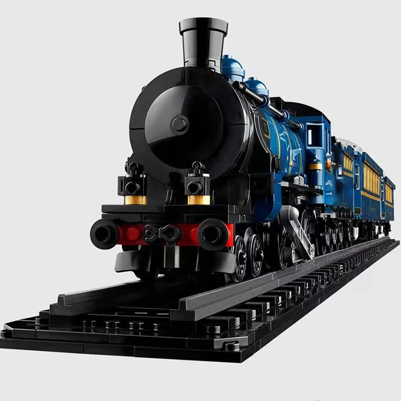 Tren técnico de trenes de ciudad MOC 21344, Tren Expreso de Oriente, modelo de tren de lujo de 140 aniversario, 2540 piezas, bloques de construcción, juguetes de ladrillo