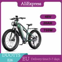 DUOTTS E26 Electric Bike 750W Brushless Motor 48V20AH Lithium Battery Mountain Electric Bike 26*4.0 Inch Wide Tire Adult Electri