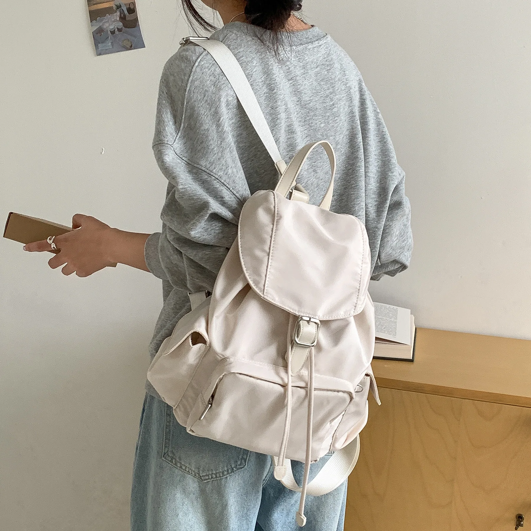 

Легкие нейлоновые рюкзаки, школьные сумки для студентов колледжа, большой вместительный дорожный пригородный рюкзак, женский Mochilas