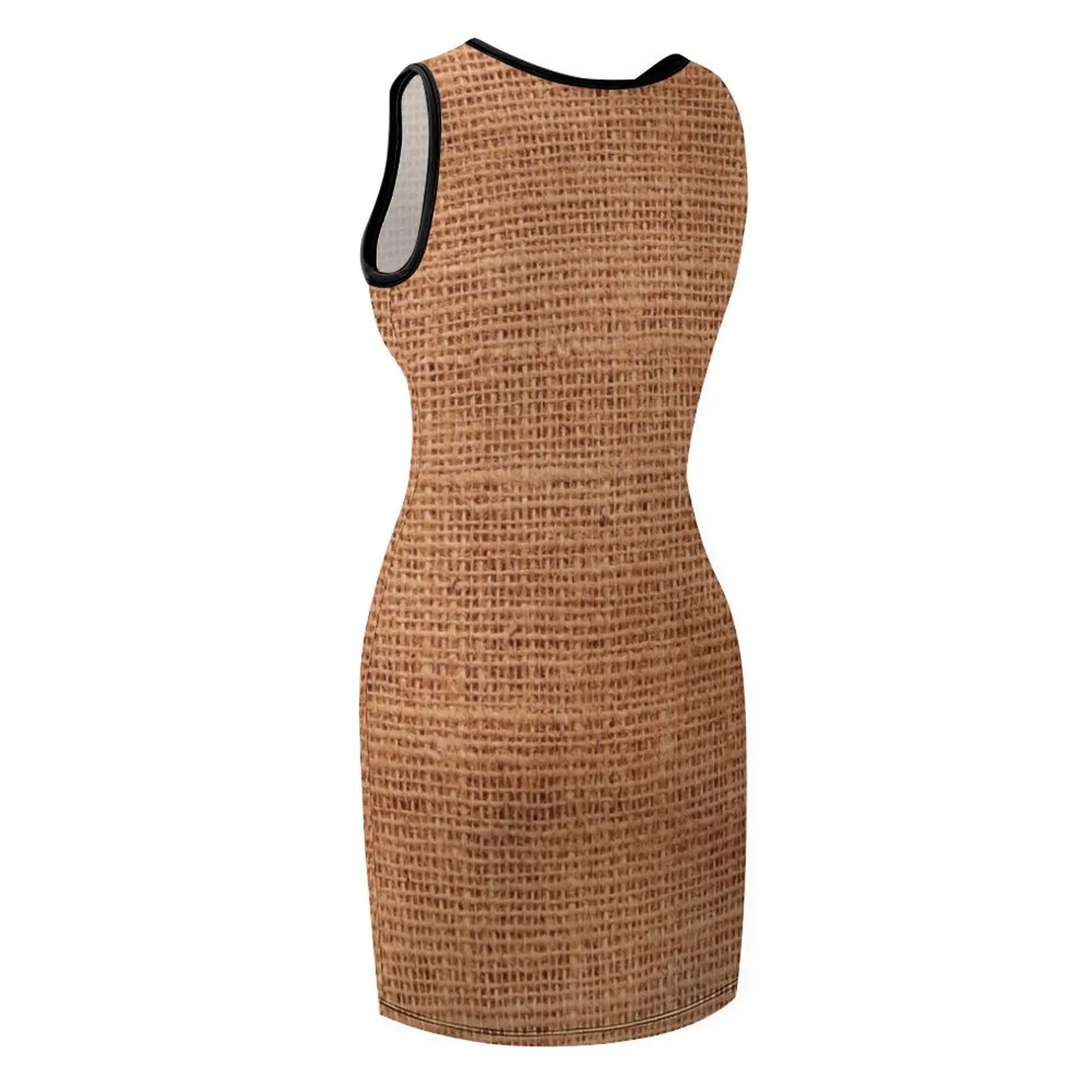 كيس من الخيش، خلفية مزخرفة، فستان صيفي بدون أكمام، فستان وصيفة العروس، فساتين نسائية للحفلات الراقصة