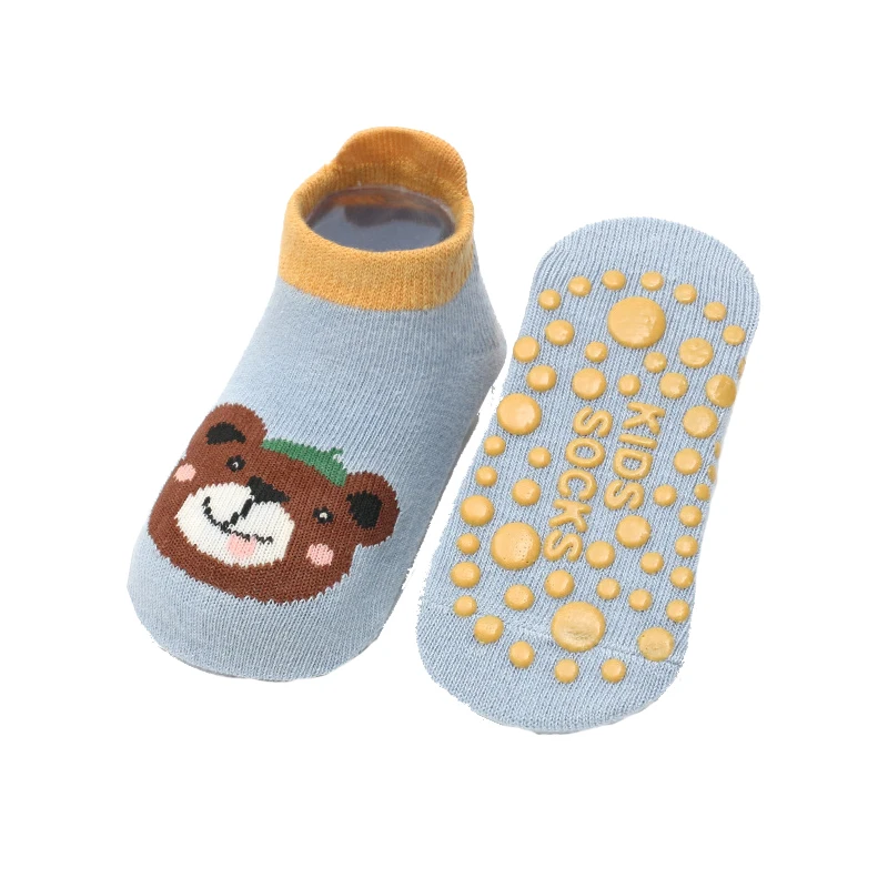 Cartoon Animal Four Seasons Anti-slip Kids Baby Tube Socks Cotton Newborns Boys Girls Learning Walking Non Slip Stocking