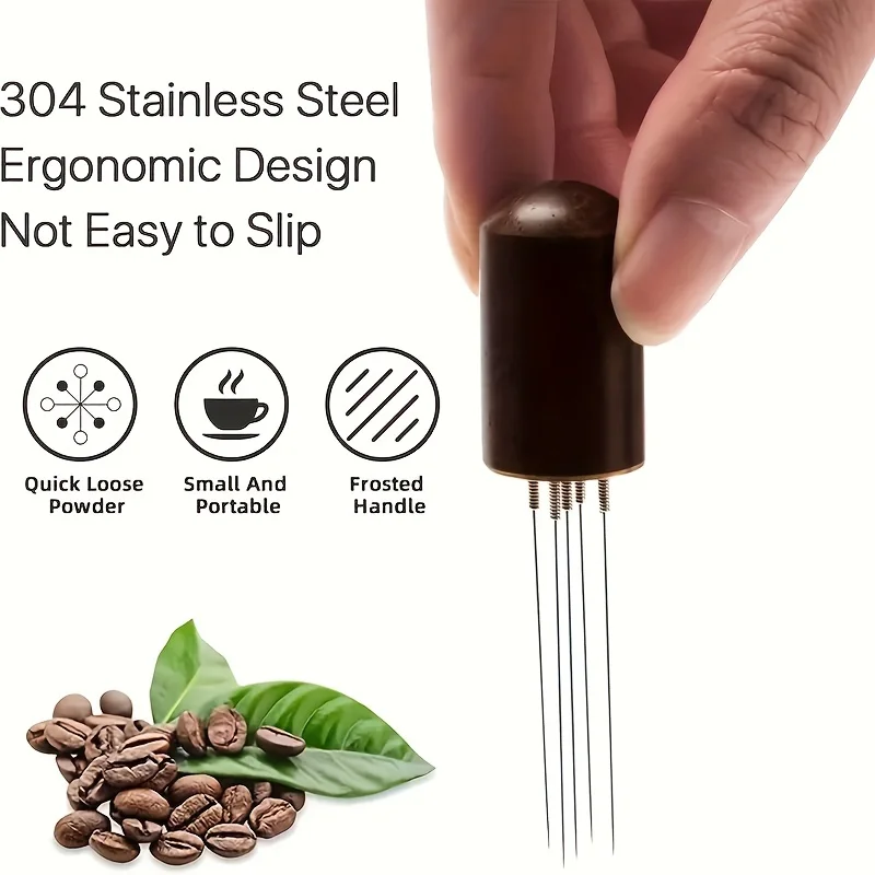 1Pc Stainless Steel Coffee Powder Tamper Espresso Powder Stirrer Distributor Leveler WDT Tools Cafe Stirring Barista Accessories