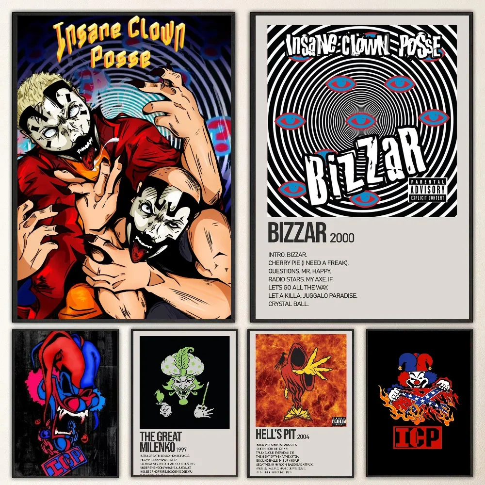 ICP Insane Clown Poster Selfadhesive Waterproof Sticker for Coffee House Bar Room Wall Decor  Home Decor