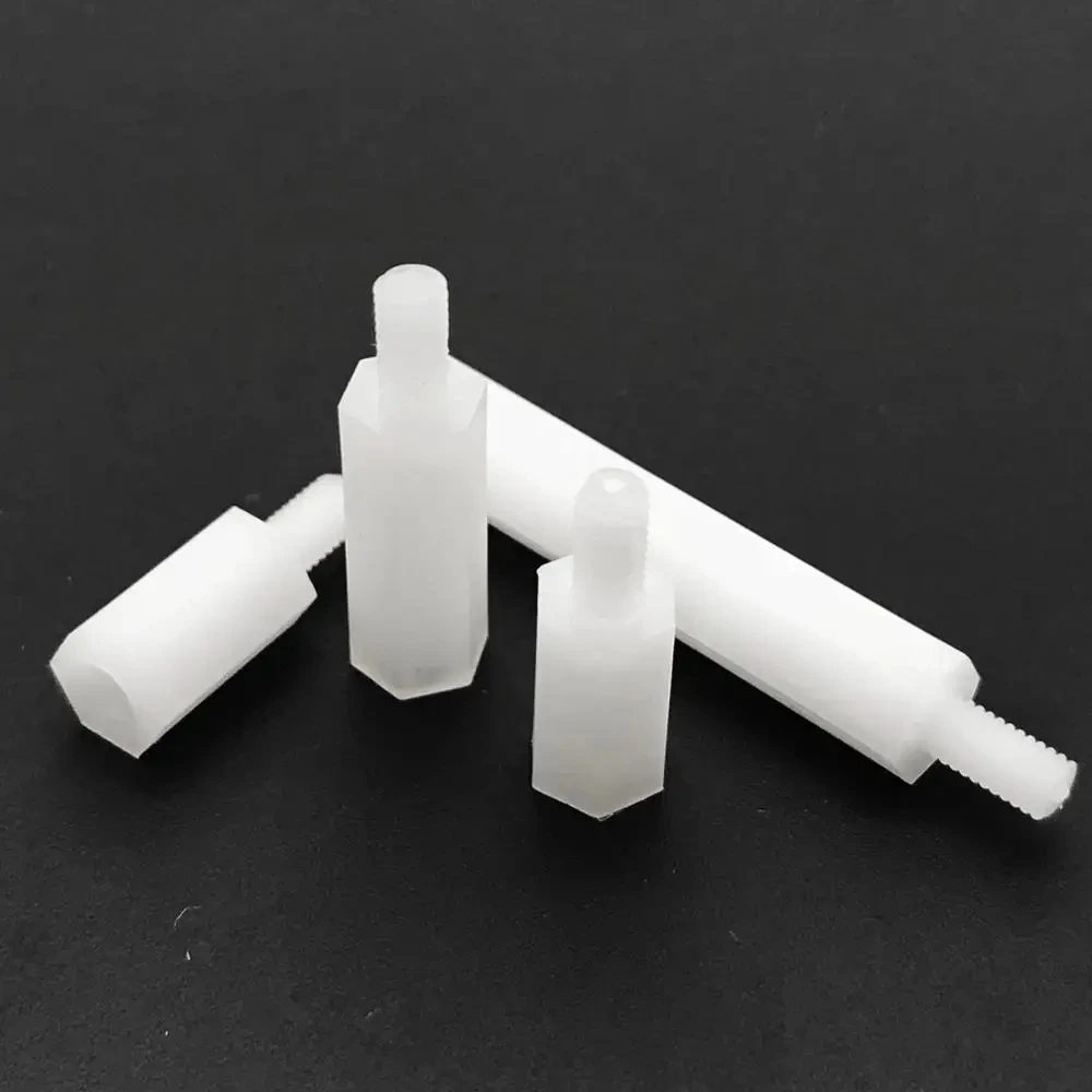 HZYUEGOU 50 Stück M2 M2.5 M3 M4 Weiße Nylon-Kunststoff-Sechskant-Abstandshalter Männlich-Weiblich-Abstandshalter Phillips-Bolzen für Leiterplatten-Motherboard – Detail 3