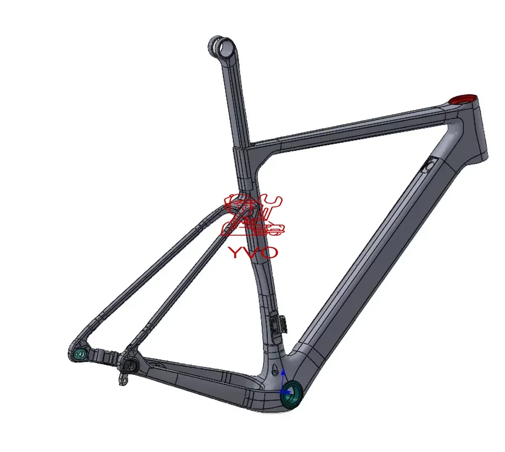 2023 New Design Toray T1000 carbon fiber 700*45C Hidden cable frame cyclocross gravel bike frameset