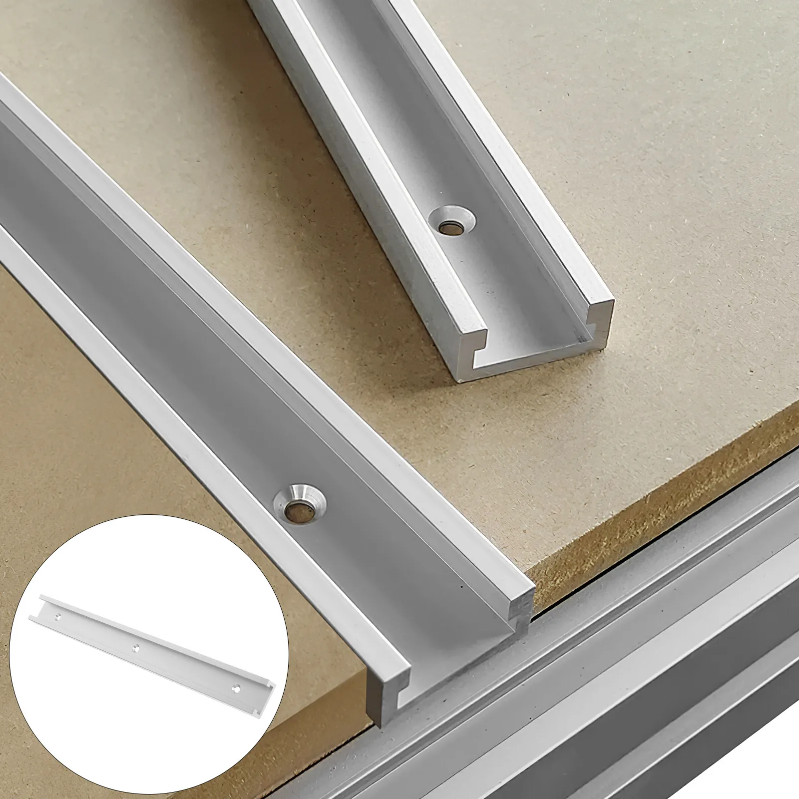 Aluminum Alloy Guide Rail Woodworking Sliding Groove Track T Slot Extrusion Rail for Safe Operation Efficient Adjustment