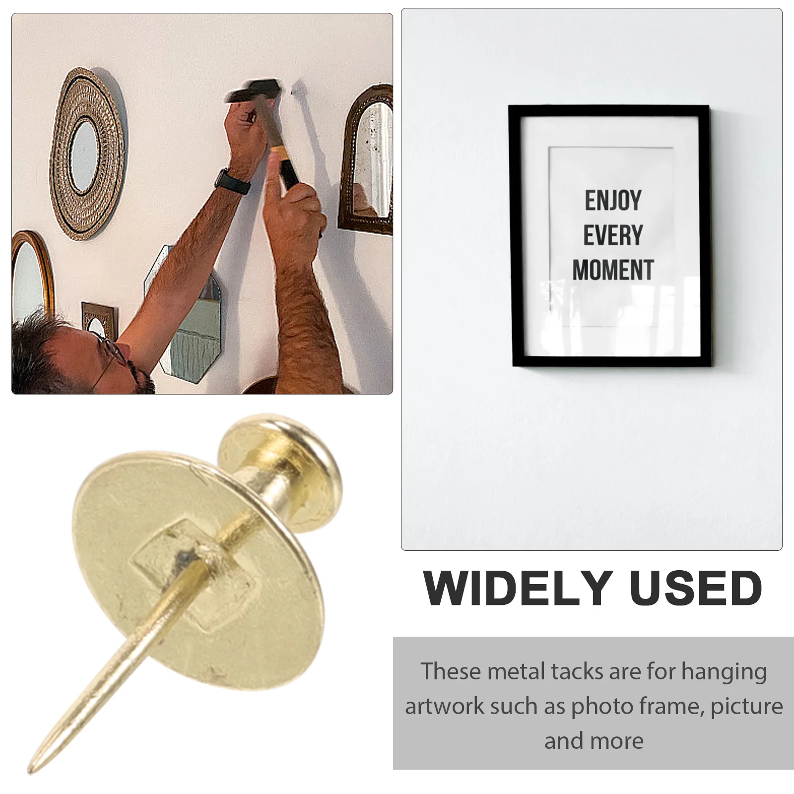 20 Buah Paku Payung Bintang Berujung Lima Campuran Seng Gantungan Gambar Dinding Tugas Berat Kuku Dekoratif Mudah Dipasang Tembaga Merah