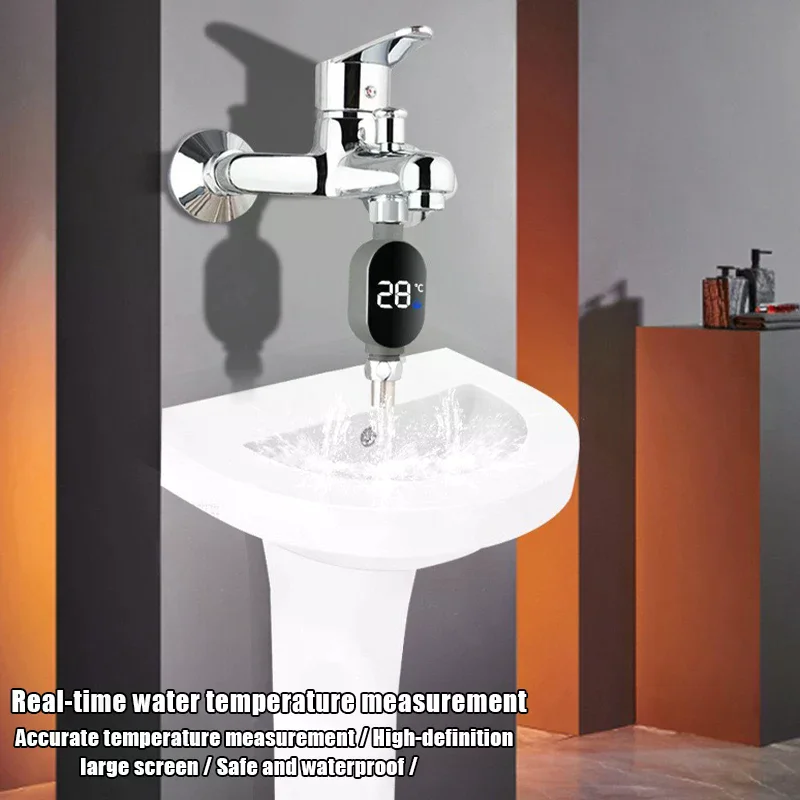 Shower Head Thermometer Shower Accessory Display Home Water Temperature Gauge