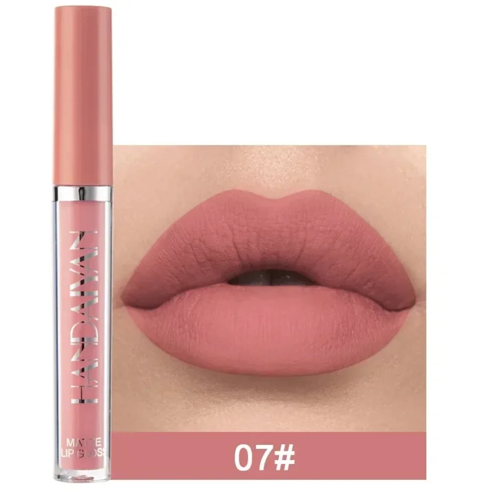 

Heallor Nude Lip Gloss Waterproof Matte Liquid Lipstick Long Lasting Non Sticky Cup Velvet Lip Tint Make Up Cosmetics Sexy Red 1