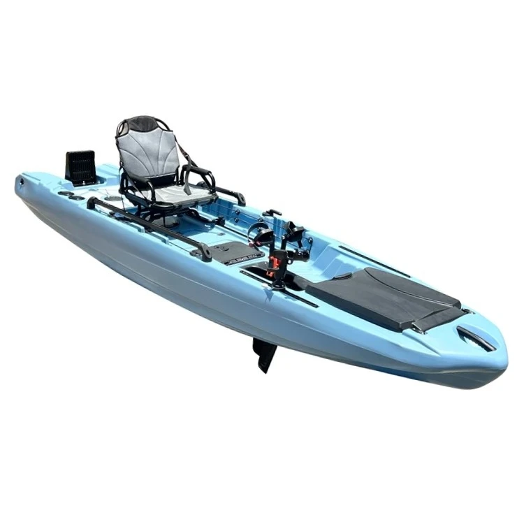 

Новый 12-футовый мотор с педалью для одного человека, большие люки для серфинга, пластиковая педаль для рыбалки, реки, материал корпуса из полиэтилена