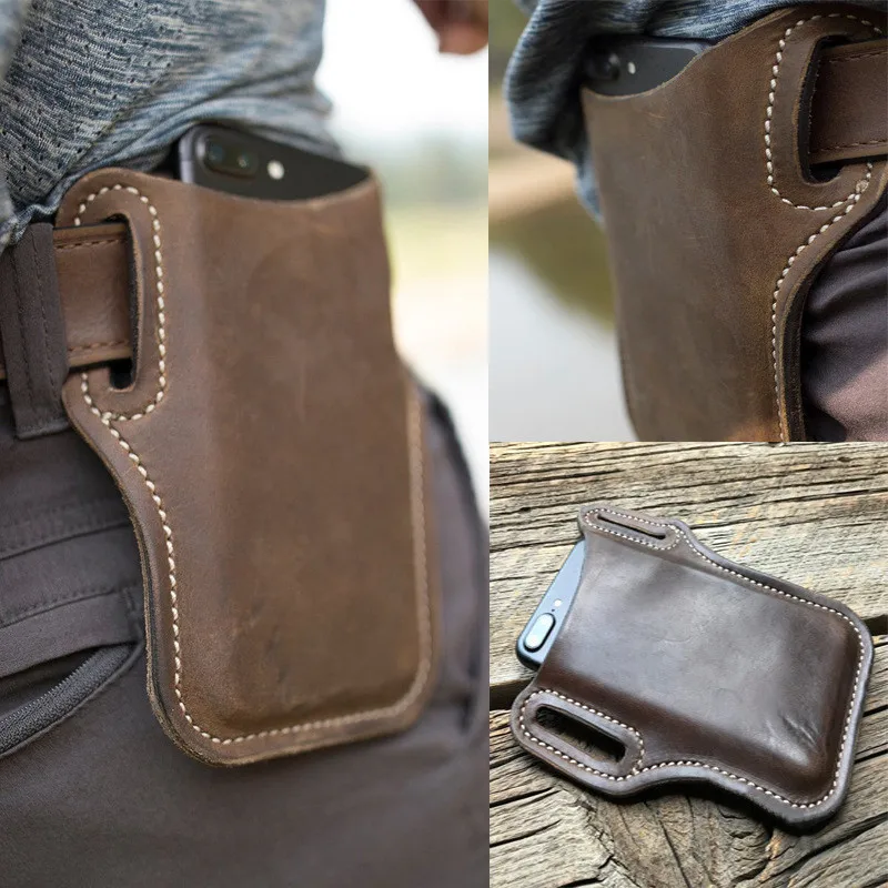 Multipurpose Sports Leather Waist Bag - close-up view
