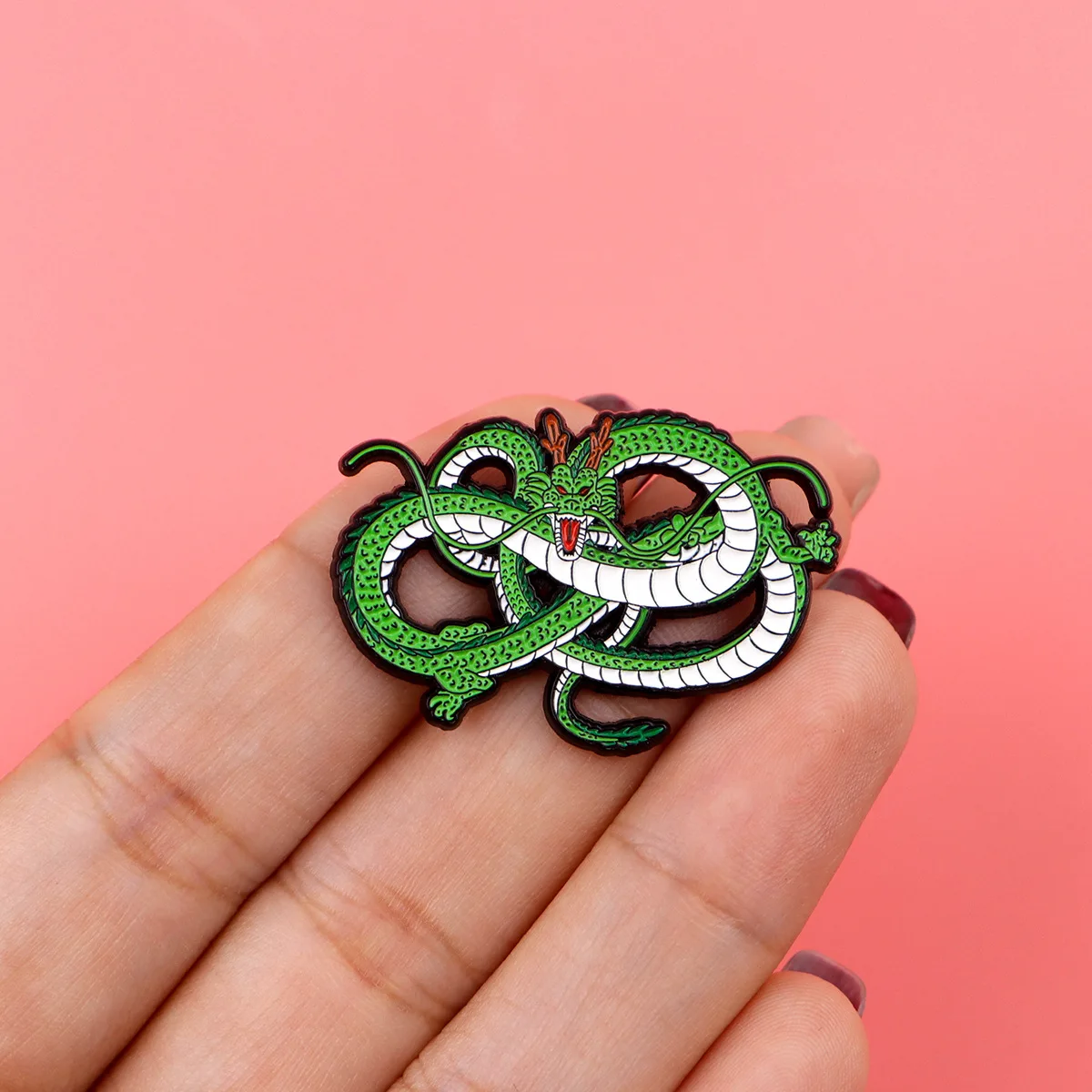 New Hot Sale Anime Dragon Ball Goku Shenron Brooch Lapel Pin Badge Alloy Metal Enamel Clothing Backpack Decoration Accessory