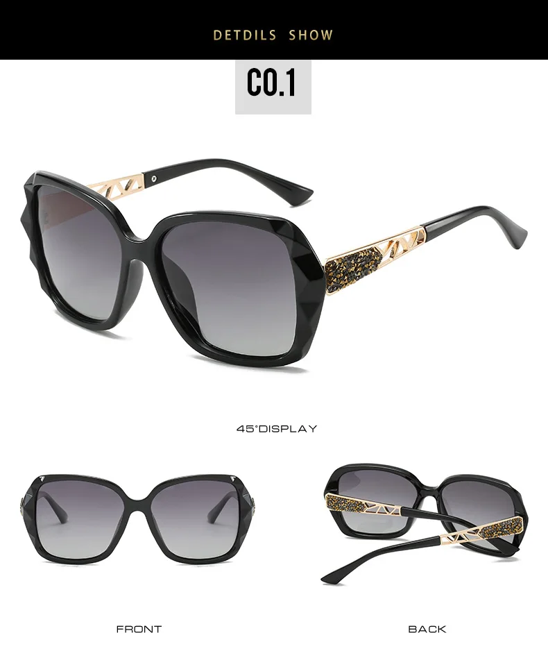 2026 Neue Damen-Sonnenbrille Modische Vielseitige Trend-Polarisierte Sonnenbrille Retro Hochwertige UV400-Schutzbrille Farbverlauf Bunte Sonnenbrillen – Detail 9