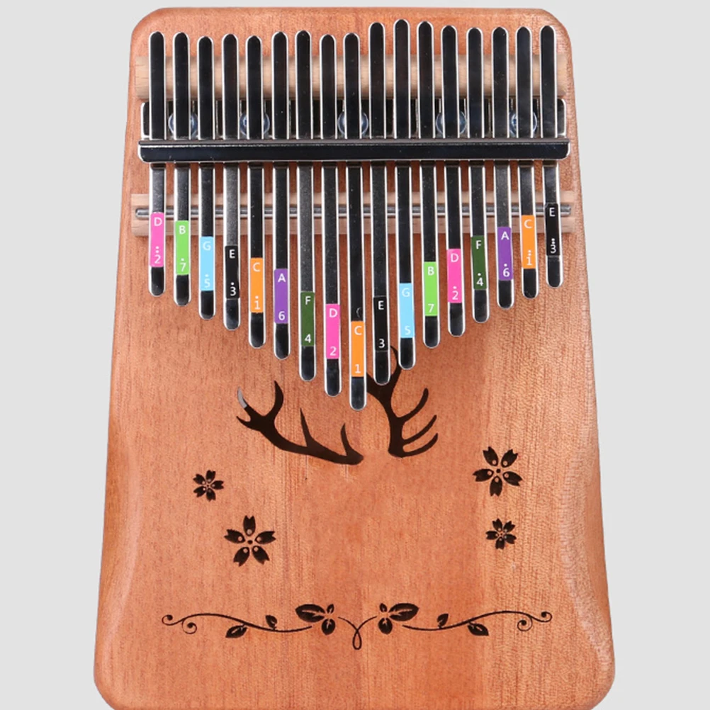 

2 Pcs Kalimba Note Stickers 21 Key Thumb Piano Musical Instrument Paper Decor Beginner Gifts Piano Keys Stickers