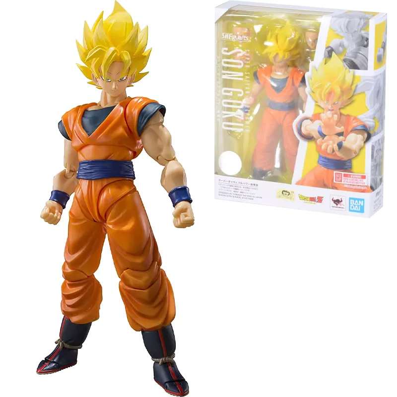 

Bandai Original SHF Dragon Ball Z Son Gokuu Anime Action Figure Toys For Boys Girls Kids Children Birthday Gifts Collectible