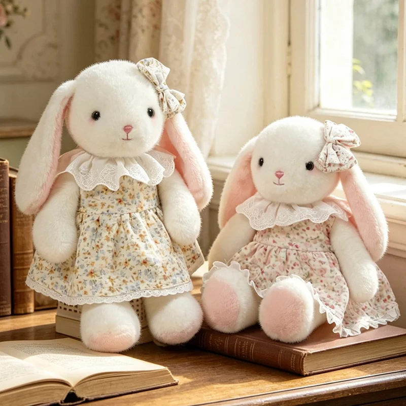 45cm Cute Nice Clothed Rabbt Plush Toy Kawaii Soft Stuffed Animal Bunny Plush Doll Birthday Gift Home Decor