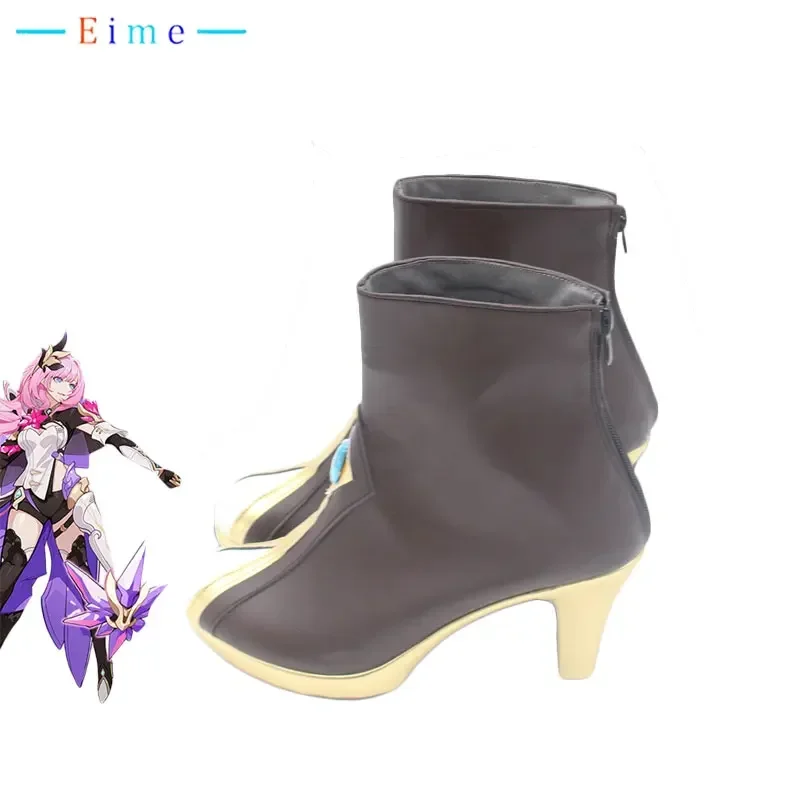 Elysia Cosplay Shoes Game Honkai Impact 3 Cosplay Props PU Leather Shoes Halloween Carnival Party High Heel Boots Custom Made