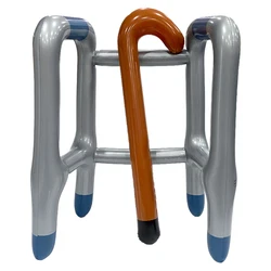 Inflatable Walker and Cane Old Age Costume Accessories Prop for Kids & Adults Retirement Over The Hill Party Decoration