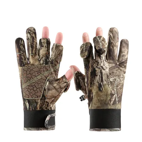 겨울 방풍 벨벳 장갑, 두꺼운 컷 손가락 커팅, 야외 스포츠 사진, 낚시 사냥, 하이킹 스키