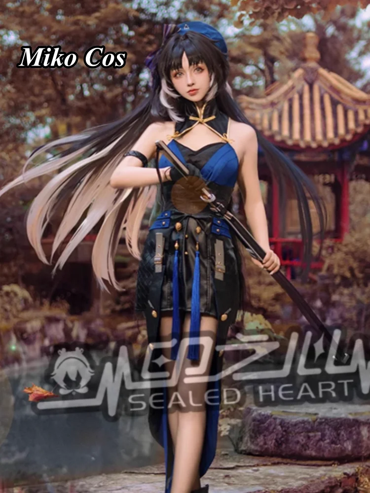 

Yangyang Cosplay Wuthering Waves Anime Women Sexy Dress Costume with Hat Role Play Clothing Halloween Party Game Suit Pre-sale