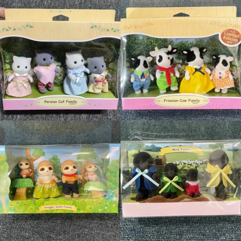 Hot Simulation Forest Doll Family Anime Figures Baby Set Wholesale Doll Toy Collect Room Ornaments Decor Kawaii Figure Kid Gifts