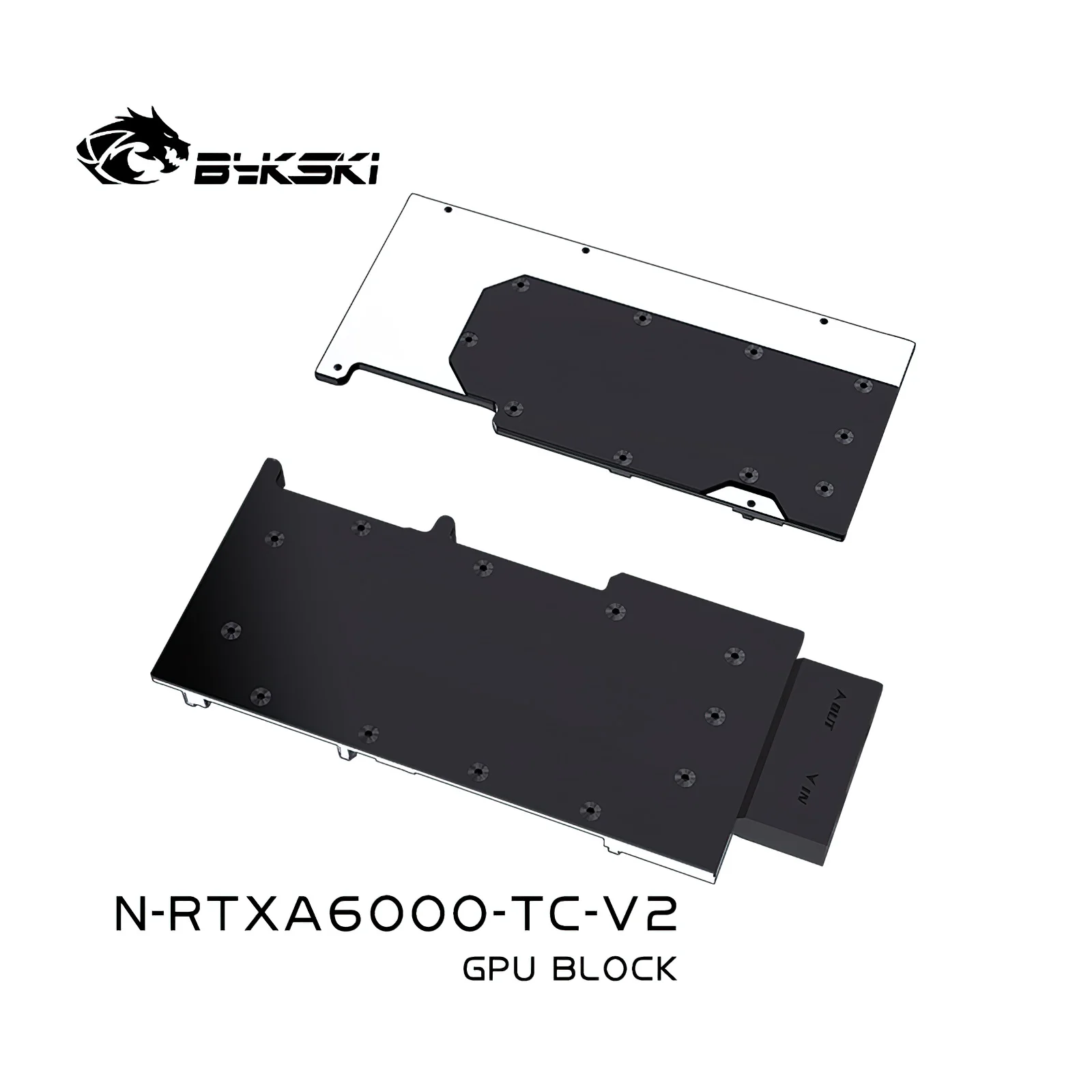 Bykski غطاء كامل مزدوج الجانب لتبريد المياه جميع كتلة وحدة معالجة الرسومات المعدنية لـ NVIDIA A6000 N-RTXA6000-TC-V2 #3
