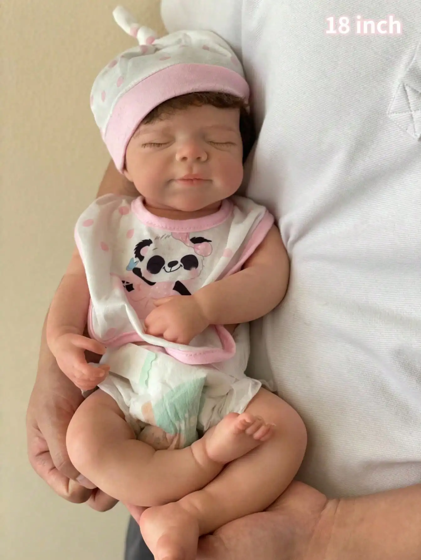 Saskia 18 pollici Pascale Silicone neonato bambola fatta a mano realistica 3D dipinta pelle Reborn Girl