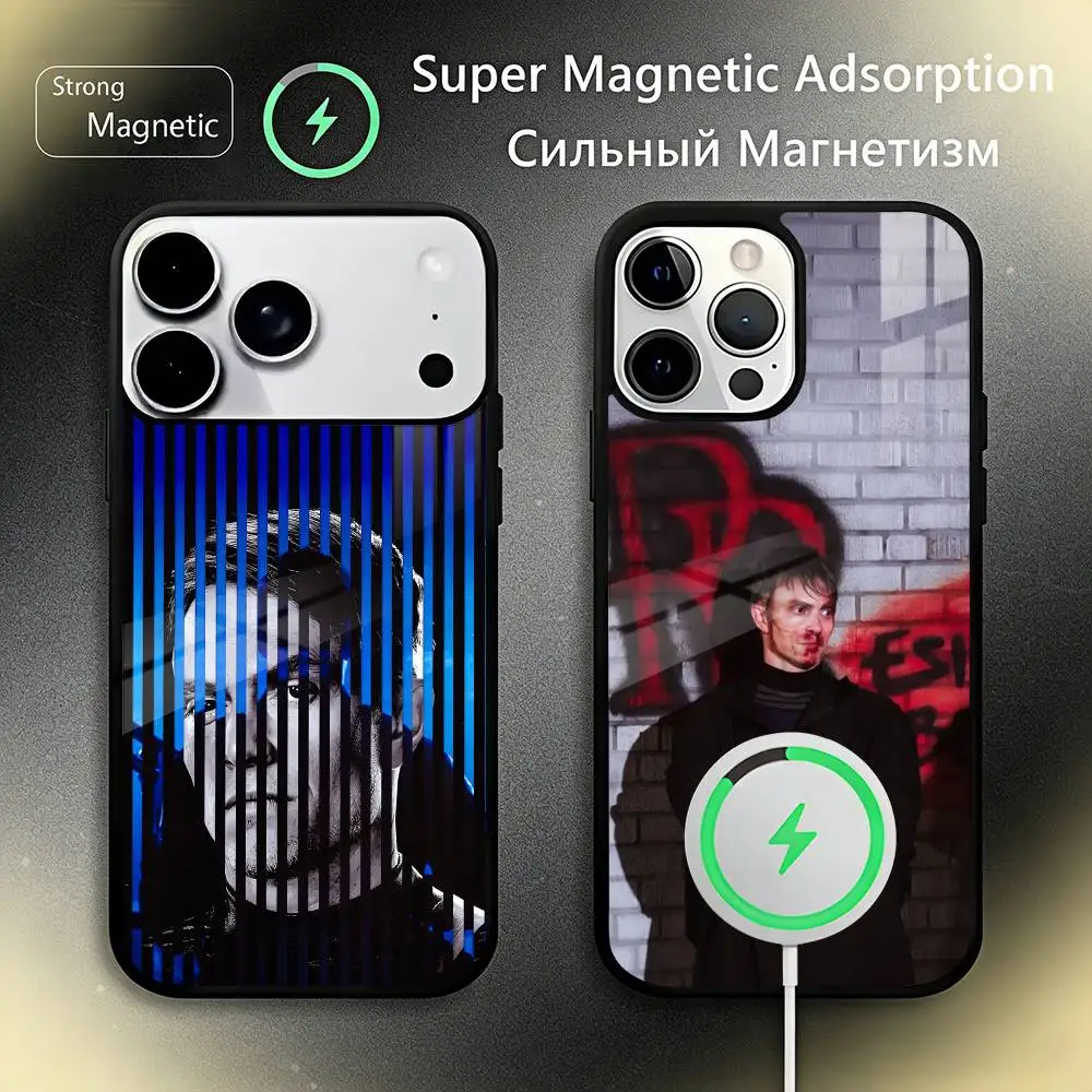 

W-Wilson B-Bethel Phone Case For IPhone17 16 15 14 13 12 11 Plus Pro Max Plus Wireless Charger Cover Funda