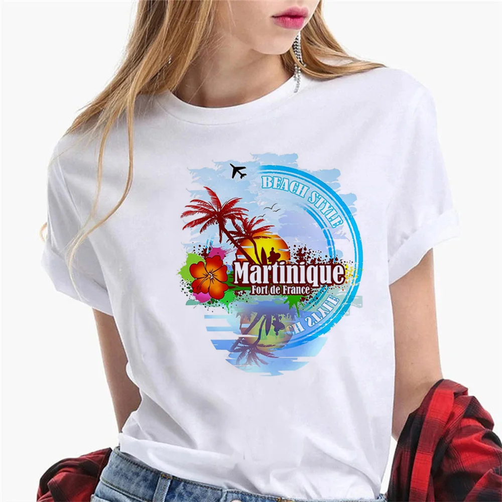 Martinique Tee women harajuku streetwear funny Tee girl designer 2000s Japanese clothes