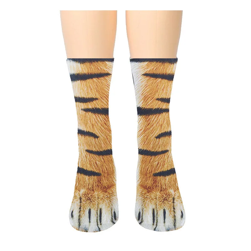 Calcetines con forma de Animal 3D, medias de simulación con estampado Digital, divertidas y personalizadas para el hogar, gatos y perros