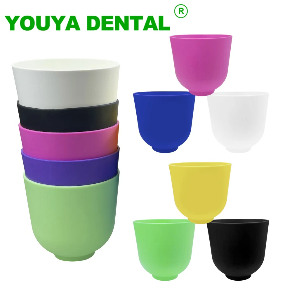 Dental Silicone Bowl Flexible Rubber Mixing Bowl Alginate Plaster Material Mixing Bowl Mixed Gypsum Bowl Dentistry Accessory