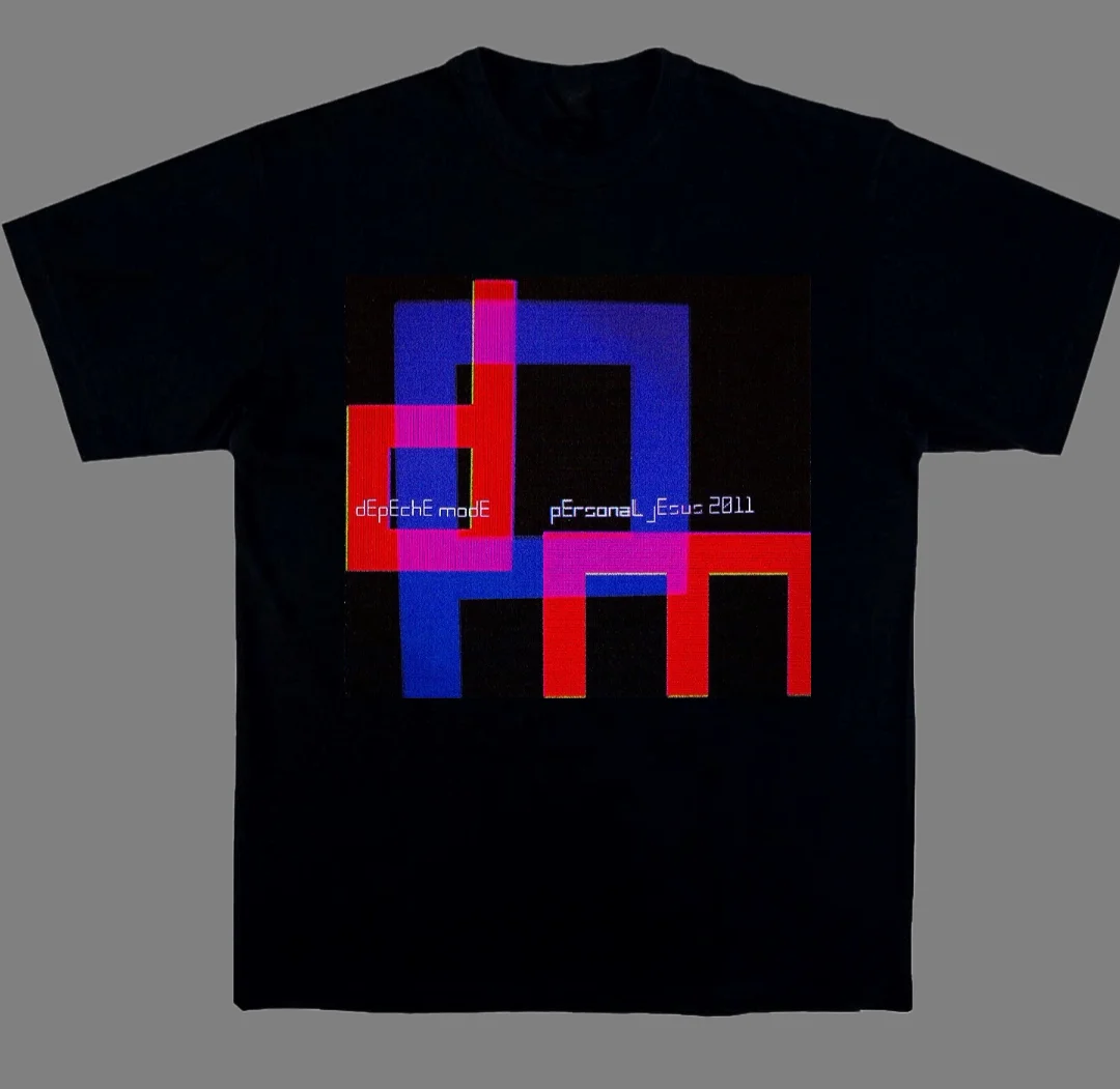 Art Black Electronic Combination Depeche Mode Band T-Shirt 100% Cotton Graphic Tee Men Women Summer Streetwear