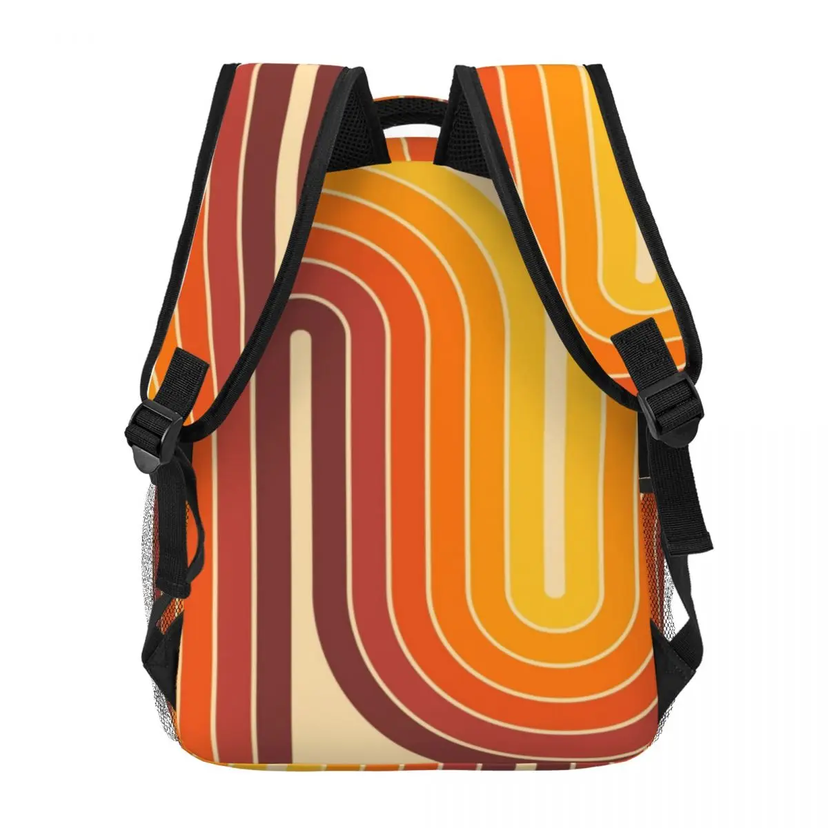 Retro geométrico duplo arco design 522 mochilas adolescente bookbag estudantes saco de escola viagem bolsa de ombro