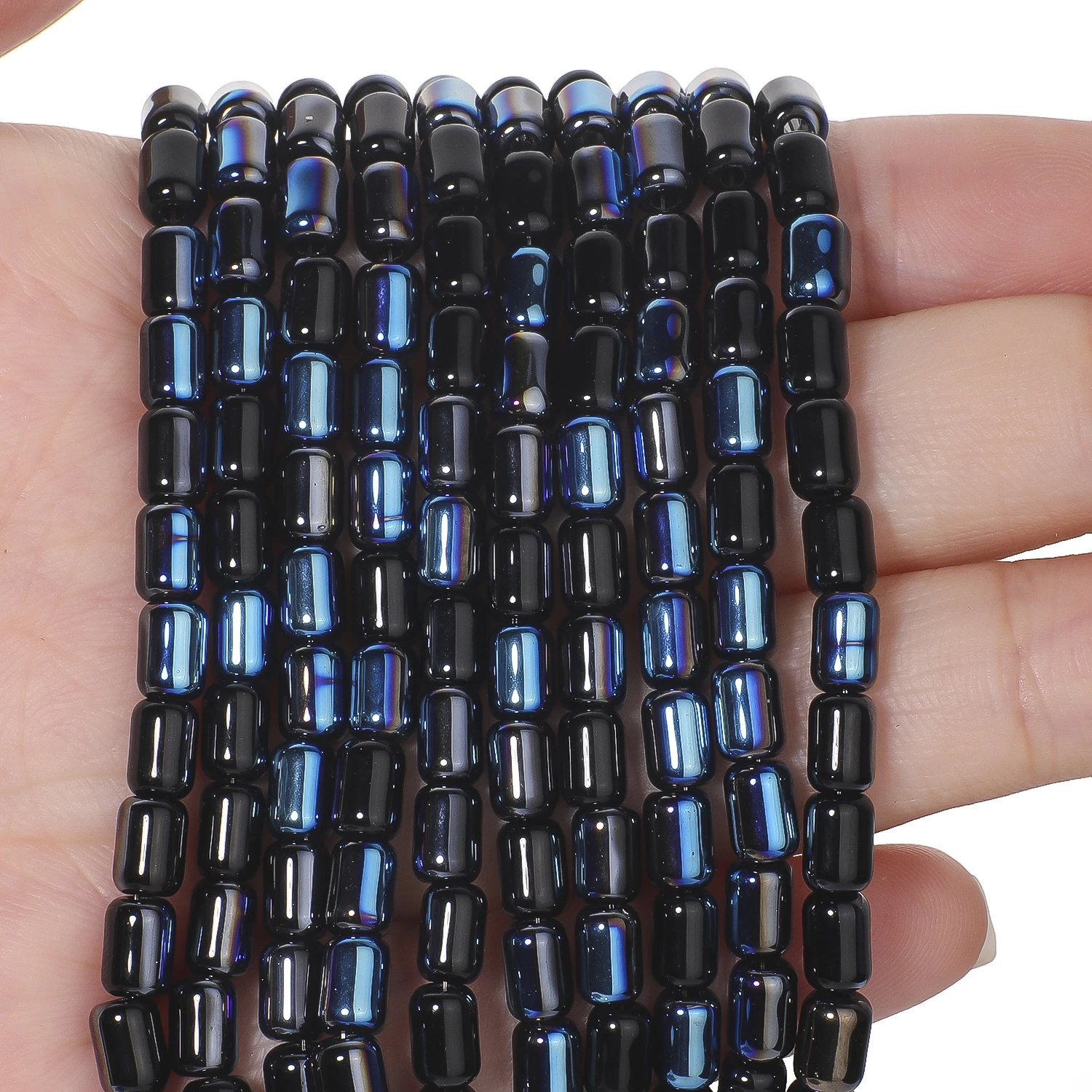 4 x 6 mm bunte zylindrische Porzellan-Kristall-Quarzperlen, glatte, einfarbige Glasperlen für handgefertigte DIY-Armband-Anhänger – Detail 31