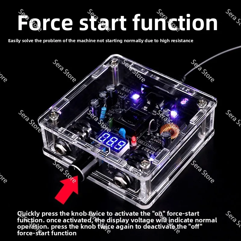 Transparent Tattoo Power Supply 3A Coil Machine Voltage Regulator for Tattoo Pen Machine Equipment