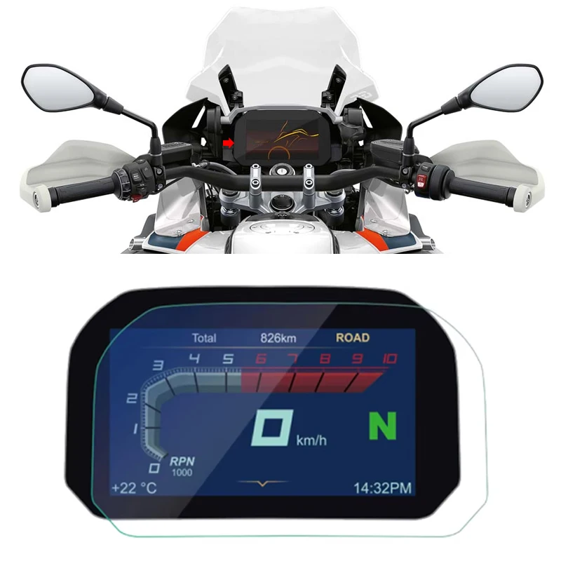 

Для BMW R1250GS R1200GS R1250R R1250RS C400X F900R F900XR S1000RR S1000XR M1000RR F850GS Защитная пленка для экрана приборной панели