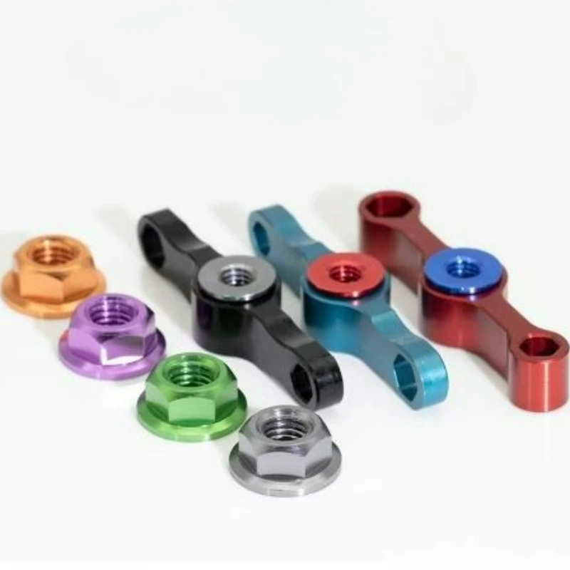 น็อตหกเหลี่ยมอะลูมิเนียมอัลลอยด์หลากสี 4/10 ชิ้น ขนาด M2 M2.5 M3 M4 M5 M6 M8 น็อตหกเหลี่ยมมาตรฐานระบบเมตริก
