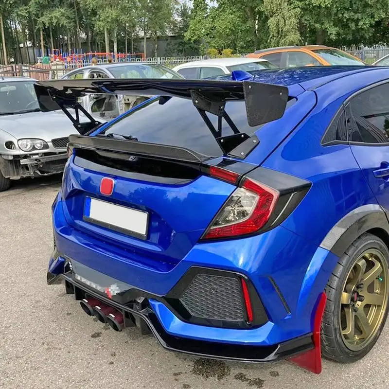 

Suitable For Honda Civic FK7 FK8 Modification Type R Carbon Fiber GT Large Tail Vortex Fixed Wind Wing