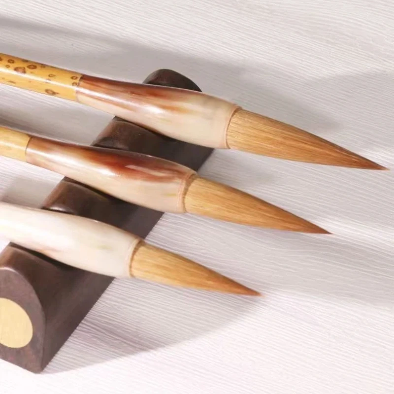 Medium Regular Script Chinese Brushes Mixed Hair Running Script Writing Brush Bamboo Handle Chinese Calligraphy Practice Brush