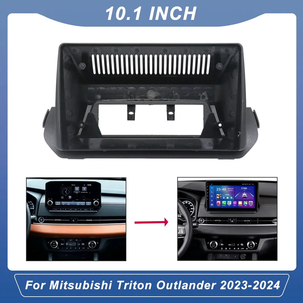 10 Inch Car Radio Fascia For Mitsubishi Triton Outlander 2023-2024 Android Dash Kit Frame With Canbus