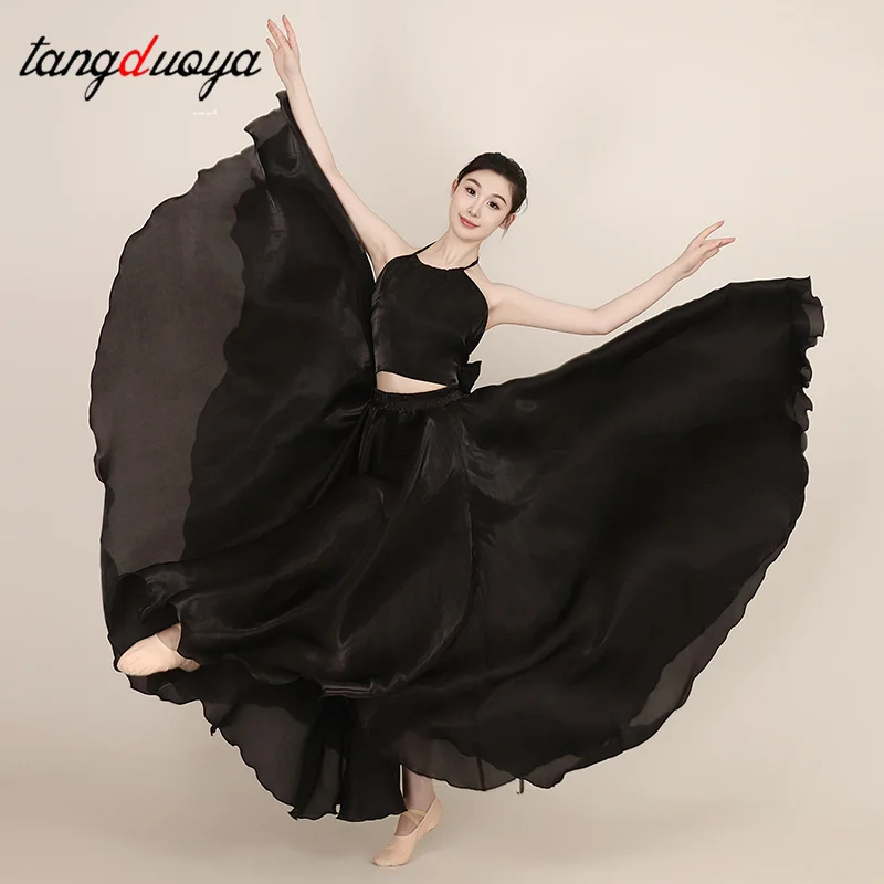 

Блестящая жемчужная блестящая юбка средней длины Длинная юбка для классических танцев Юбка для танцев на качелях Юбка для танца живота Несколько цветов availabl