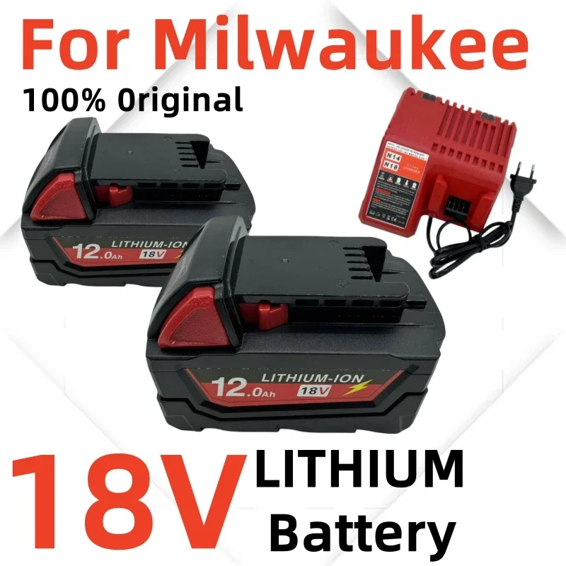 TPCELL 8/10Ah For Milwaukee M18 Batteries 21700 tabless cells High Output Rechargeable Lithium ION 12000mAh 18V Battery charger