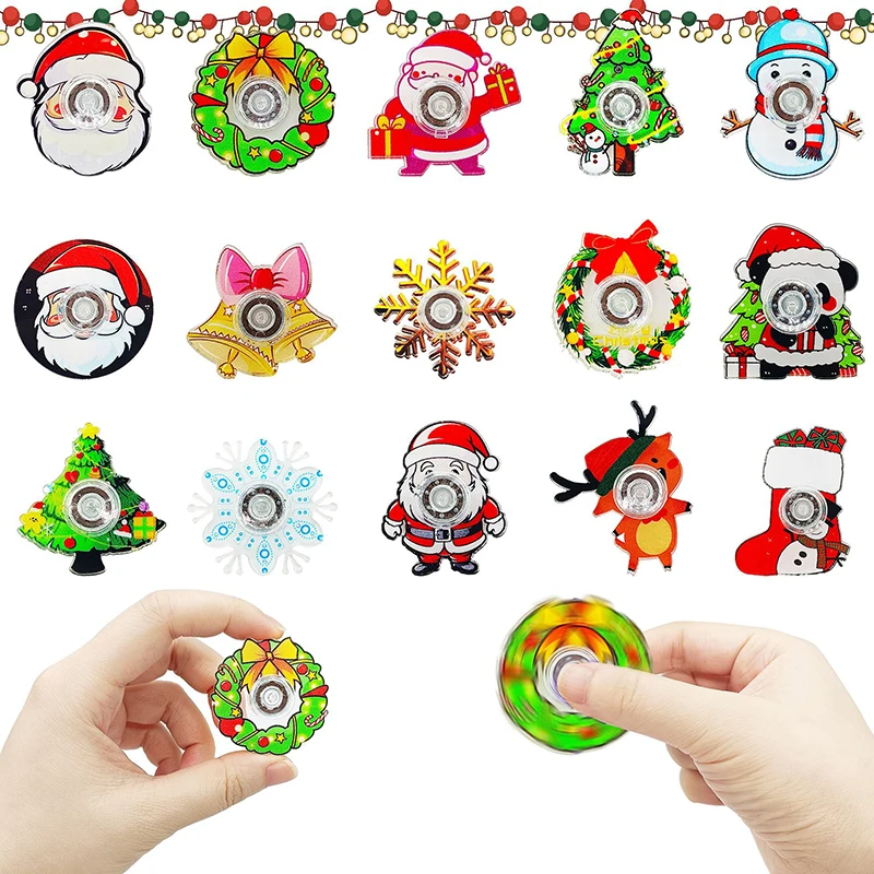 Acrílico fidget spinner brinquedos simples ponta do dedo giroscópio dos desenhos animados mão spinner brinquedos para crianças adulto alívio do estresse brinquedos presente de natal