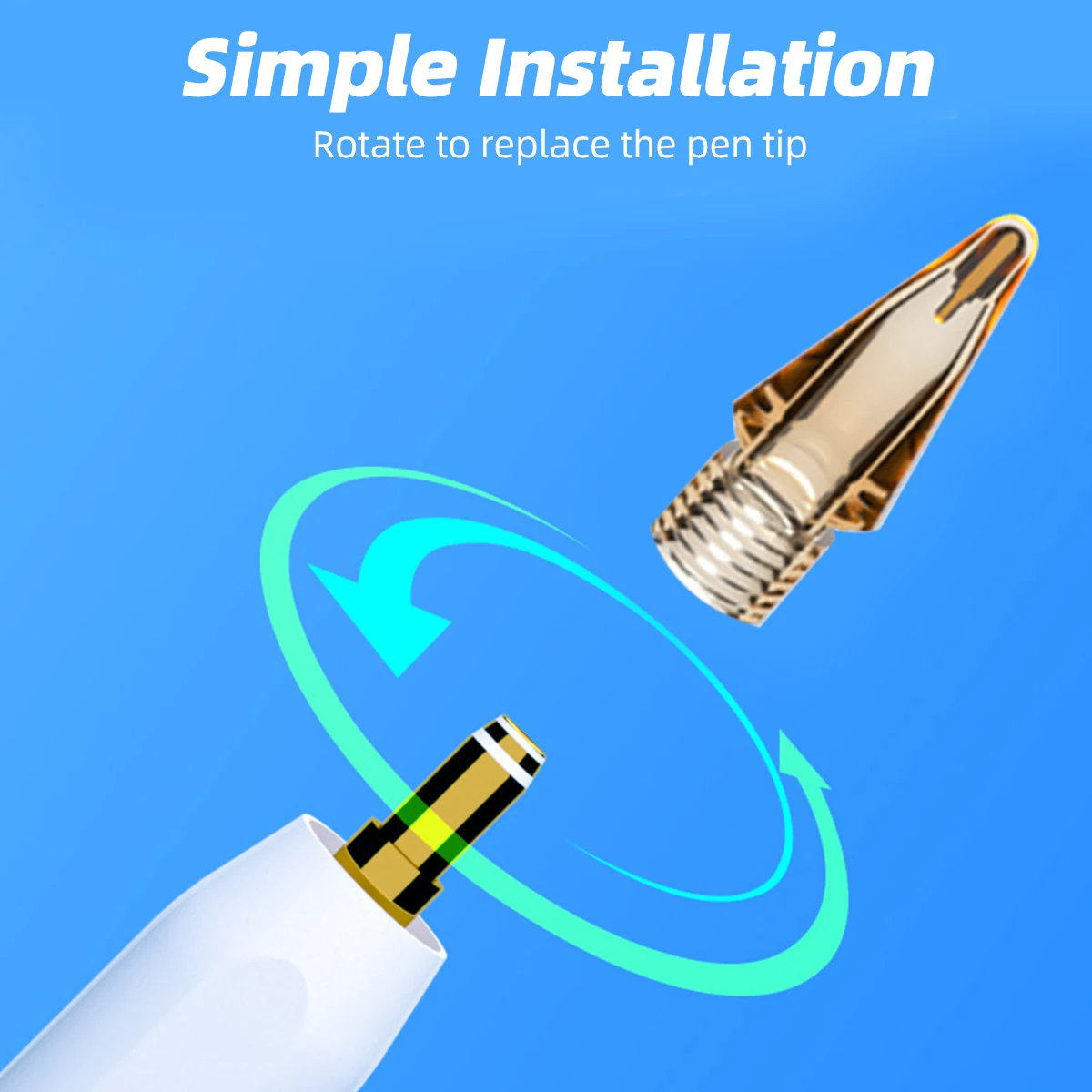 Ponta de substituição colorida para a ponta de lápis de maçã ponta de reposição para o lápis de maçã 1st 2nd generation para a pena de maçã 2nd nib caneta stylus ponta