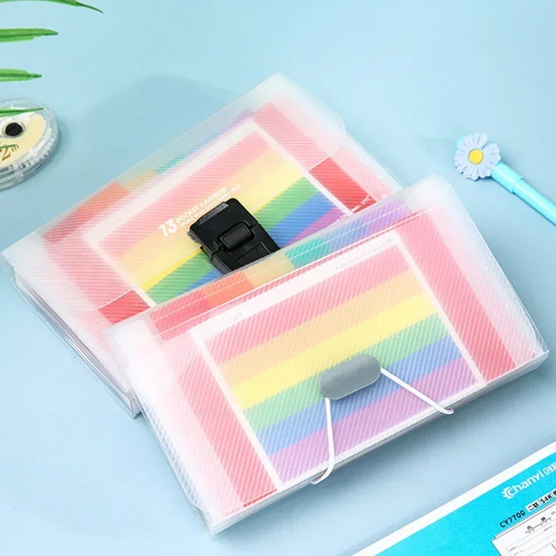 

Multifunctional Bill Folder Invoice Folder A6 Rainbow Organ Bag Data File Folders Custom Filing Package Office School Supplies