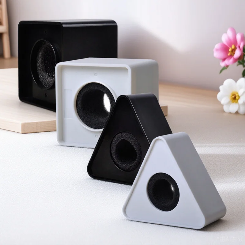 

4pcs Microphone Flag Station Mic Logo Cube Interview Mic Holder For Conference Wireless Microphone Prop Cover Stand Box